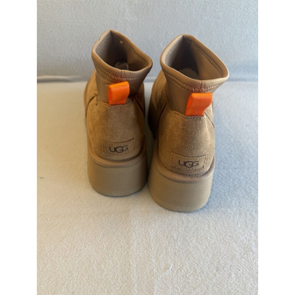 UGG CLASSIC MINI DIPPER PLATFORM CHESTNUT SHEARLING BOOTS US 10 - Picture 4 of 9